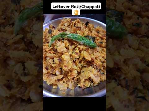 For Breakfast idea.. Leftover Roti/Chappati Masala #food #recipe #ytshorts