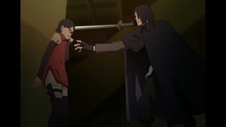 Sasuke Almost Kills Sarada - Team 7 vs. Shin Uchiha Full Fight [60 FPS] EPISODE 21 BS