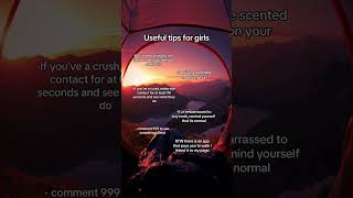 Useful tips for girls