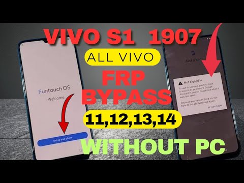 vivo S1 Frp Bypass Without Pc |vivo 1907 frp bypass android 12 |All vivo Google account Remove|No pc