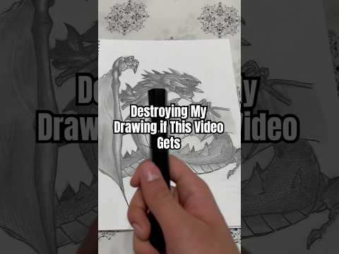 Destroying My Art if This Video Gets… #artshorts #drawing