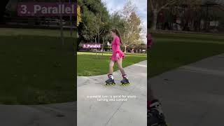 FIVE WAYS TO TURN ON ROLLERBLADES!!!!! 😄 #howto #inlineskating #skate #tutorial