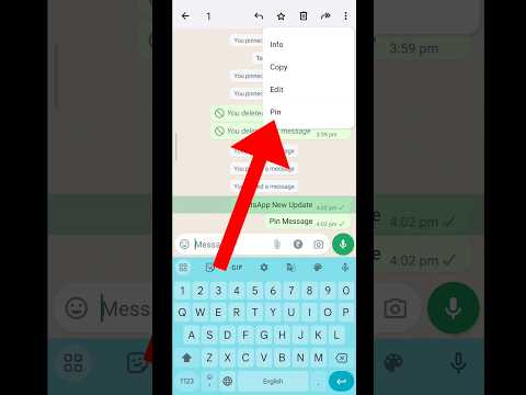 WhatsApp New Update | Pin WhatsApp Message | New WhatsApp Update