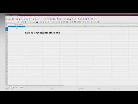 How to hide column on libreoffice calc | hide column libreoffice calc