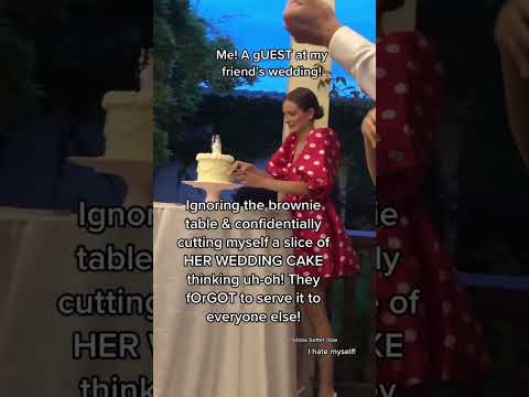 Have your cake, and eat the couple’s too? 😂 🎥: medicorehailey #shorts #weddingfail #funnywedding