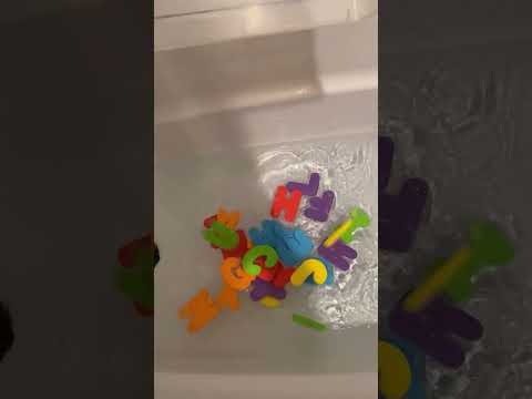 Simple Shower Wall Letter Sort | The easiest bath time learning activity for kids!