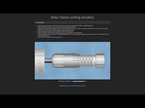 [17] Abloy Classic Picking Simulator