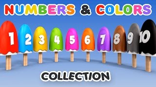 Learn Numbers with Number Ice Cream Popsicles - Colors and Numbers Collection