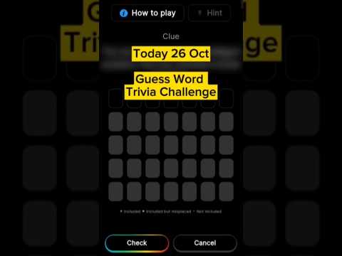 Today 26 Oct Blove DApp Guess Word Trivia Challenge