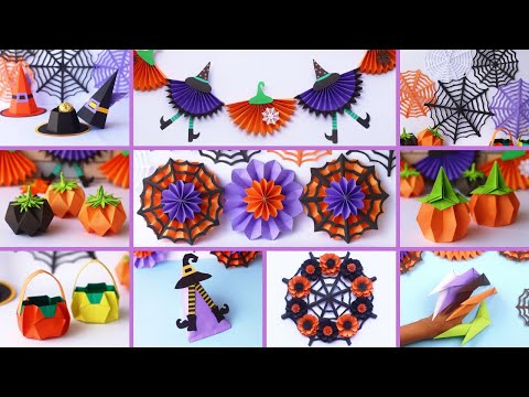 10 Easy Halloween Decoration Ideas 2022 |  DIY Halloween Crafts Ideas | Origami Halloween Crafts