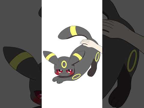 Umbreon is happy to be patted on the butt! | Pokémon Animation #shorts