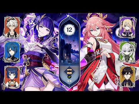 C0 Raiden National & C0 Yae Miko Aggravate! Floor 12 Spiral Abyss 3.1 Showcase! (Genshin Impact)