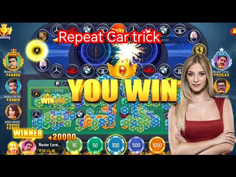 Car roulette trick today 5.5k से 20k जीत लिया/ repeat Car trick / car roulette trick and tips