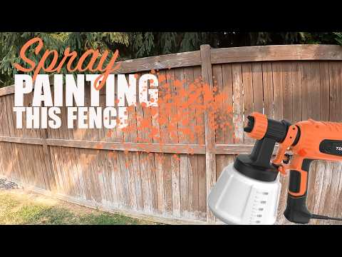 Painting a fence with my Tdagro Electric Paint Spray Gun