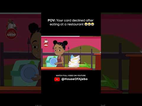 If you no fit pay for food wey you chop, you go fit wash plate😂😂😂 #animation #pov #houseofajebo