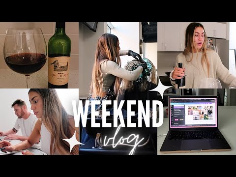 WEEKEND VLOG: Working at salon, Making 2023 Vision Board,  Saturday night in, & Detoxing AGAIN