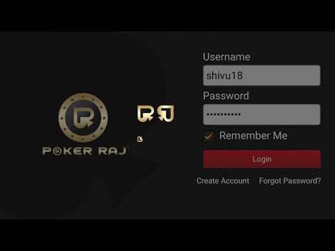 How to setup account at poker raj-Android app