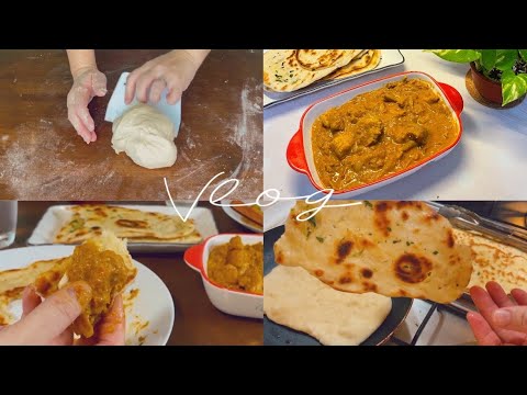 Garlic Naan｜ Indian Butter Chicken 🫓 🥘 印度奶油鸡 蒜香南烤饼 ｜防疫在家煮什么 👩🏻‍🍳 五人一餐