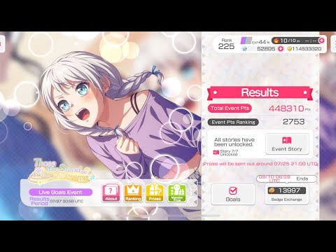 [BanG Dream!] Those Who Stand on the Site of Dreams | [Live Goal Event] | T2753 - Results