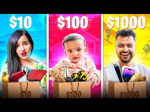 $10 vs $100 vs $1000 SHOPPING CHALLENGE