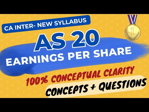 AS 20 in ENGLISH - Earnings Per Share - CONCEPTS - CA INTER New Syllabus