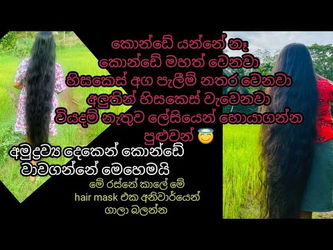 Hair growth treatment at home/How to grow hair fast /රස්නේ කාලෙට ගැලපෙනම hair mask එකක්