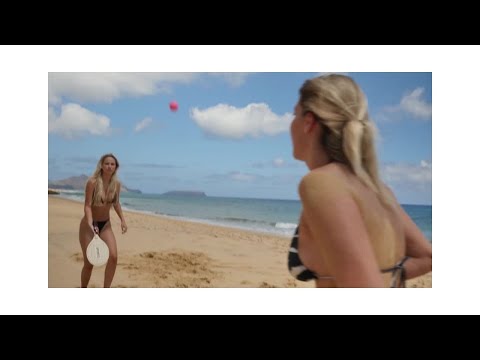 Paddleball on Beach | Copyright Free Video Footage