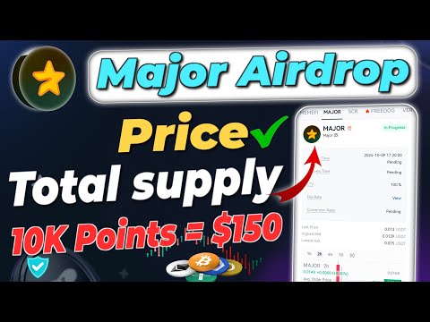 Major airdrop listing | major airdrop price | major airdrop total supply #majorairdrop