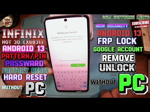 INFINIX HOT 30  (X6831) ANDROID 13 FACTORY RESET AND FRP NEW SECURITY UNLOCK WITHIUT PC NEW TRICKS