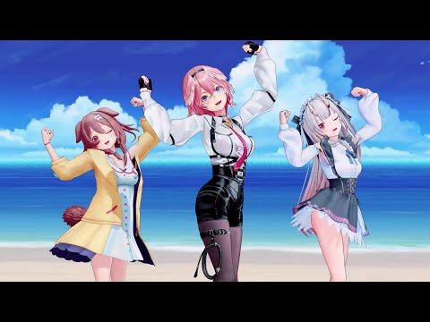 【ホロライブMMD】ラミィズバリバリワークアウト/ 鷹嶺ルイ・戌神ころね・百鬼あやめ #mmdホロライブ #mmd