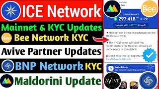 🔥Ice Network Mainnet Launch Update | Bee Network KYC | Avive Partner Apply | Listing Binance Exchang