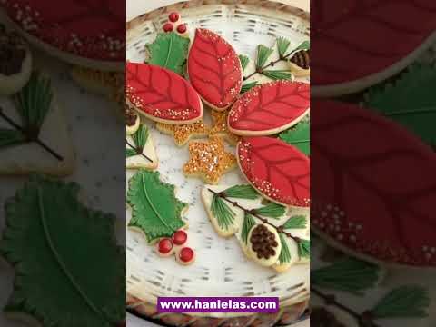 Poinsettia Cookie Platter  #christmas