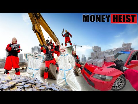 PARKOUR VS MONEY HEIST:Money Heist pretend to be police to break into the base to rob gold- Epic POV