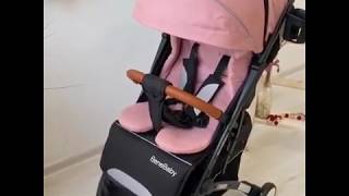 Легкая прогулочная коляска BeneBaby D200 Сrem Rose модель 2020 + дождевик + москитка