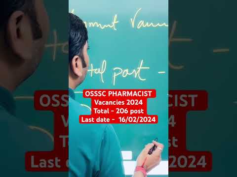 Osssc pharmacist vacancy 2024