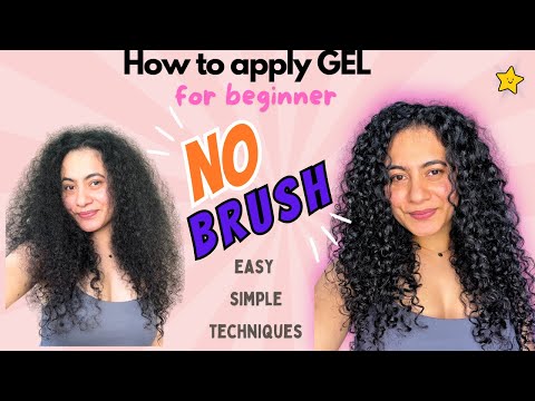 How to Apply Gel to Curly Hair: No Brush  ||घुंगराले बालो में जेल कैसे लगाए (2024)