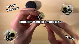 No-Sew Crochet Mini Bee Tutorial, Quick And Easy! 🐝🧶