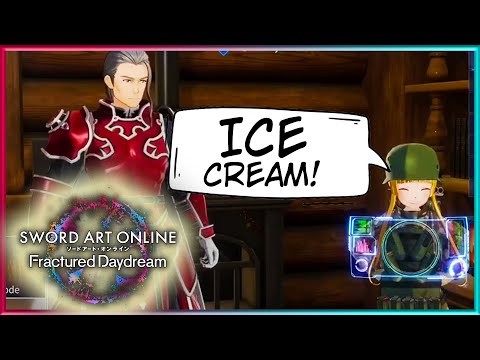 Fukaziroh Bribes Heathcliff with Ice Cream - Sword Art Online Fractured Daydream | Gamerturk SAO