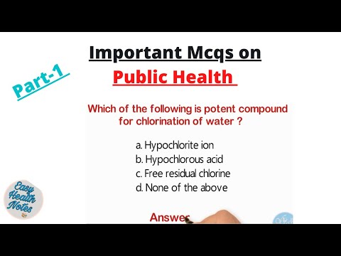 Important 50 Public health MCQs (multiple choice questions) with answers