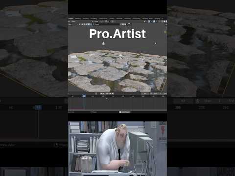 Noob vs Pro artist: animating rain puddles #blendertutorial #blender #blendercommunity #blender3d