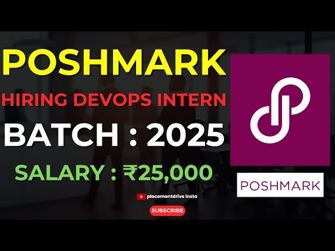 DevOps Intern at Poshmark | 2025 Passouts | Work on Automation & Cloud Operations