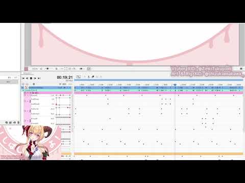 【Live2D showcase】 壬癸月読様のOP用背景垂れる液体