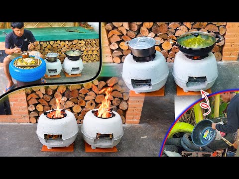 Make Super Creative cement Stove Using Old Bucket & Tub