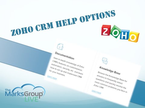 Zoho CRM Help Options