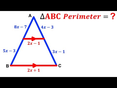 Can you find the Perimeter of the Triangle ABC? | (Proportionality) | #math #maths | #geometry