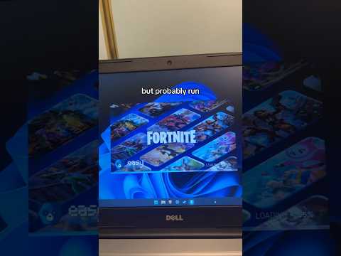 8 year old laptop runs Fortnite #tech #pc #windows #gaming #fortnite #yaptech