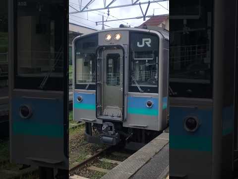 長野の電車 #e127系 #遥か38万キロのボヤージュ #大糸線 #電車 #長野県 #鉄道 #白馬村 #たびその #神城駅