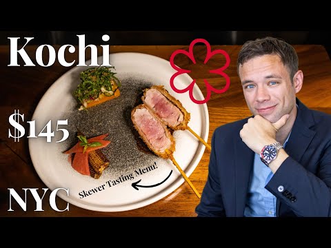 Eating at Kochi. NYC. An Amazing 9 Course $145 Michelin Starred Tasting Menu on Skewers