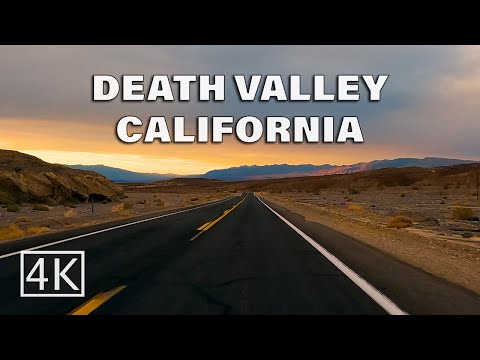 [4K] Death Valley at Dusk - California - Scenic Drive