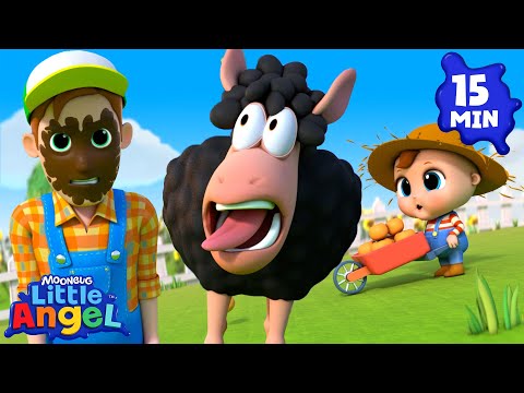 Catch the Baa Baa Black Sheep 🐑 | Little Angel And Friends Kid Songs